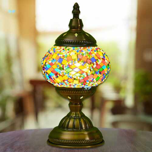 Romantic Mosaic Lamp Handcrafted Turkish Moroccan Mosaic跨境