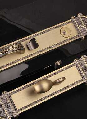 G12392 欧式别墅门锁双开门门锁子母门对开门锁实木门锁