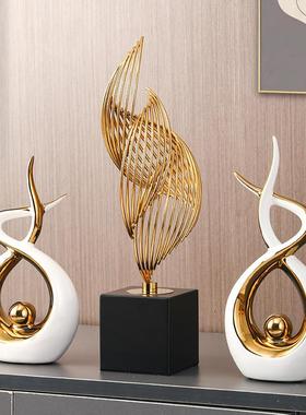 新中式软装客厅摆件工艺品创意酒柜玄关套装摆件装饰新居礼品