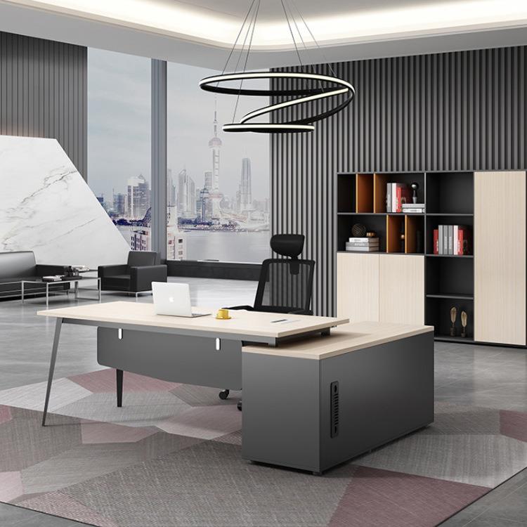 老板桌简约现代单人总裁桌大班台主管经理桌办公桌椅组合办公家具