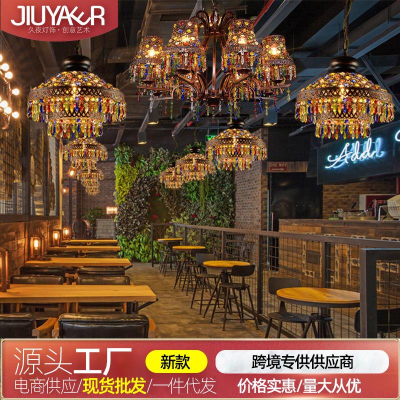 东南亚复古波西米亚吊灯创意咖啡馆西餐厅火锅店泰式异域风格灯具