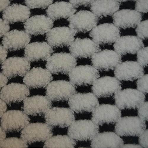 支持散剪当天发货面料居家布艺家饰抱枕布粒粒毛呢工厂立体白格