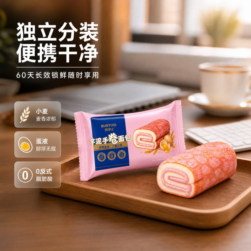 焙多士芋泥蛋皮吐司独立装早餐