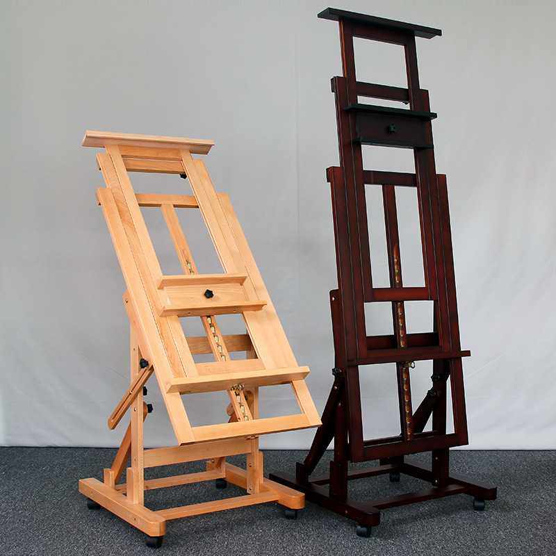 DHJ-3实木专业落地大画架美术生专用支架式可调节木质国画油画架