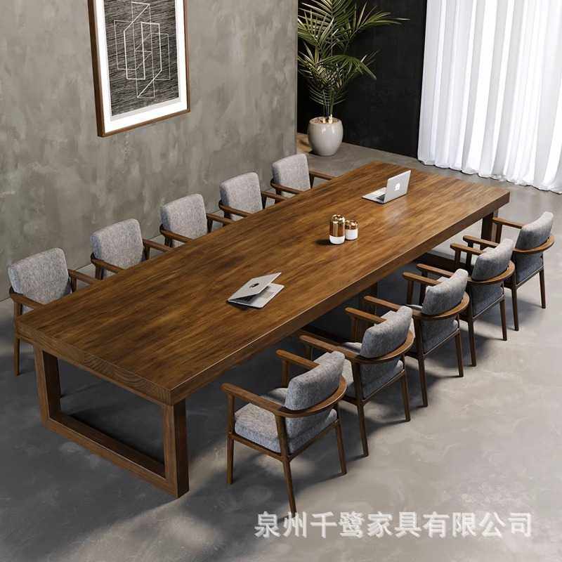 工业风实木会议桌现代简约长条办公桌椅组合洽谈培训桌大板工作台,农机/农具/农膜,其它农用工具,淘宝优惠券,粉丝福利购,淘宝优惠卷