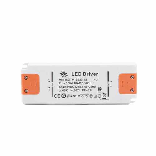 20W12V 超薄B款高P智能恒压Flicker-free ERP无频闪LED驱动电源