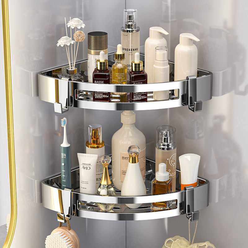 免打孔浴室304不锈钢洗澡间免打孔卫生间收纳架三角篮置物架壁挂,基础建材,脚轮/万向轮,淘宝优惠券,粉丝福利购,淘宝优惠卷