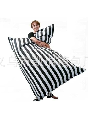 黑白条纹 懒人沙发床 厂家直销豆袋/粒子沙发 fatboy sofa