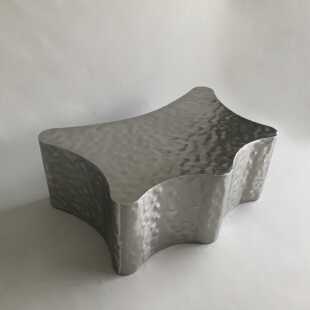 意式轻奢水波纹不锈钢客厅茶几别墅样板房酒吧民宿创意高档茶几