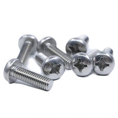 316不锈钢东明GB823十字小盘头机螺丝十字槽小圆头机牙螺钉国标