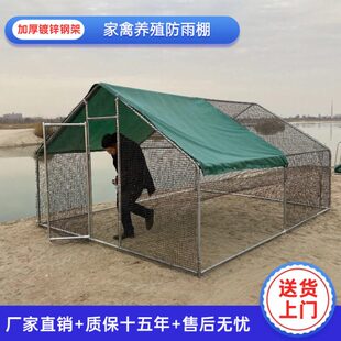 室外养鸡棚大型家用鸡笼子养殖鸡鸭棚鸽舍遮雨防雨大棚户外养鸡棚
