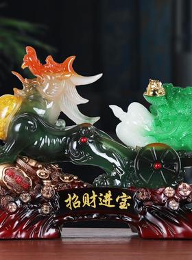 招财貔貅玉白菜摆件店铺开业礼品开店送礼客厅办公室收银台装饰品