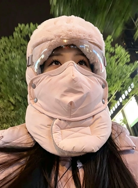 一体骑行帽冬天骑车再也不冻脸！