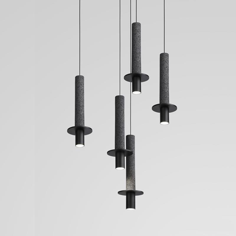 北欧创意led卧室床头灯个性简约吧台餐厅咖啡厅水磨石复古小吊灯