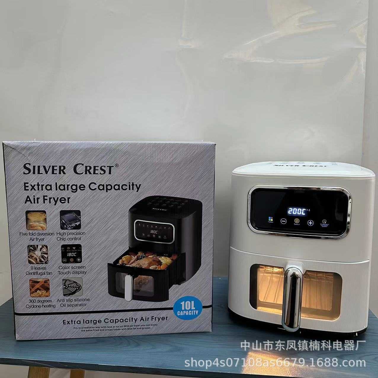 英文跨境10L超大容量可视空气炸炸锅烤箱电炸锅油炸机多功能家用