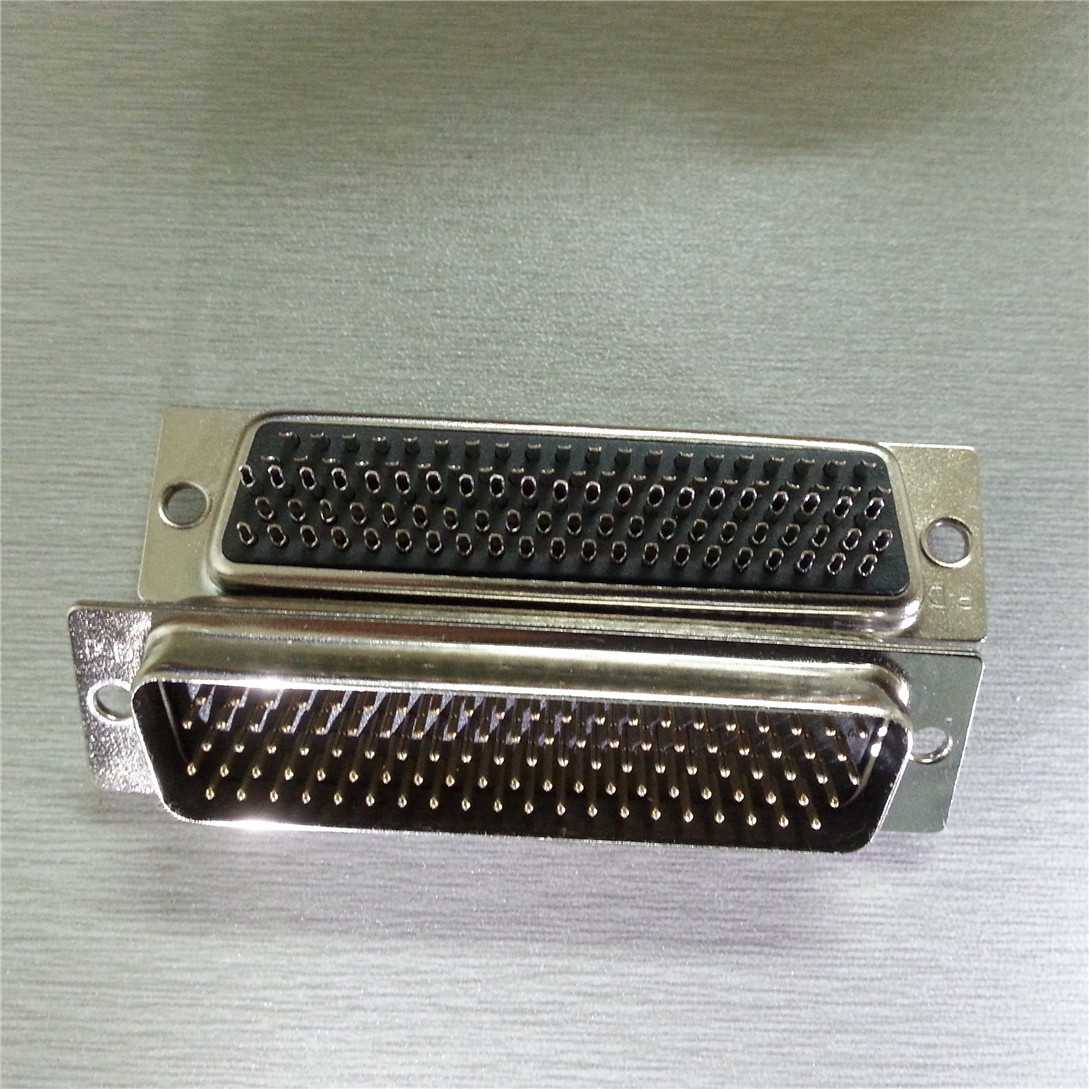 d-sub104p公头 新品焊线式HDB104pin插头 5排104芯矩形连接器