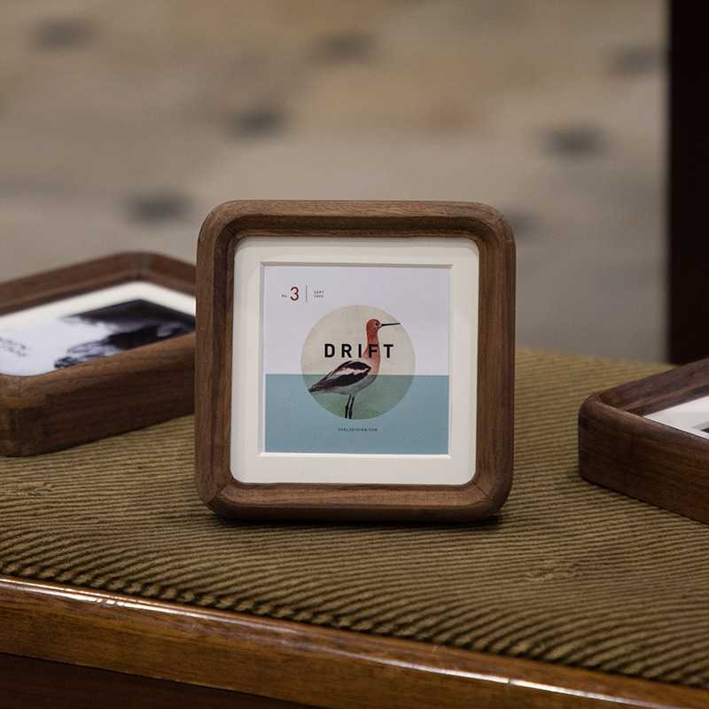 黑胡桃实木圆角相框摆台洗照片装裱6 7 8 10寸儿童照片挂墙