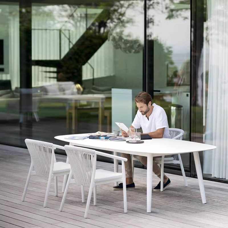 户外餐桌椅藤编藤椅庭院露天阳台小花园休闲藤沙发摇椅组合沙发椅