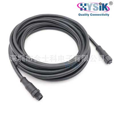 NMEA 2000传感器电缆 5芯 防水IP67 M12公转母航空插头