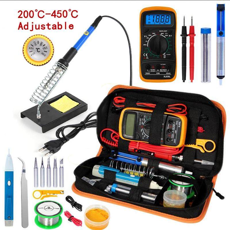 高功率内热数显电烙铁 可调温恒温电烙笔万用表组合套装维修工具