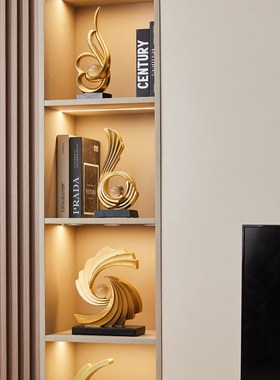 风生水起高级感酒柜展示柜摆件家居客厅玄关办公室U高端艺术装饰