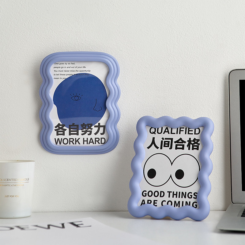 欧式6寸b亚克力相框摆台高级感照片挂墙画框儿童桌面小摆件装饰品