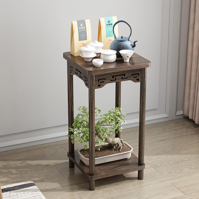 鸡翅木博古架实木中式小多宝阁y紫砂茶壶茶具架子置物架摆件展示