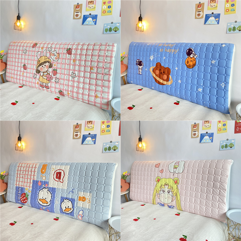 床头靠垫软包套防l撞夹棉床头罩实木皮床全包床头套加厚防尘保护