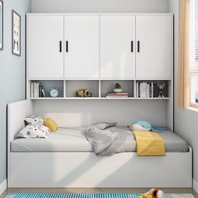 定制榻榻米床柜一m体小户型气压储物儿童床侧柜实木衣柜组合单人