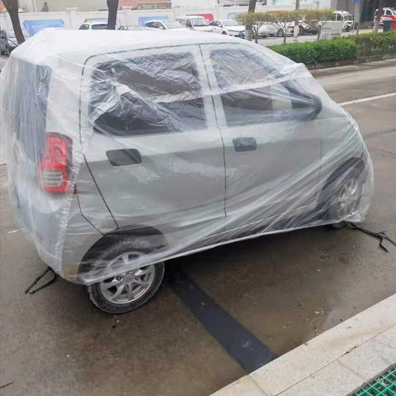 全封闭电动三轮i车塑料膜易洗车衣四轮代步车透明车脾防雨防尘车