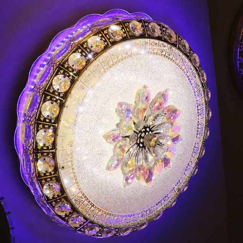 500MM水晶吸顶卧室灯 欧式灯金色水晶灯  ceiling lamp  量大从优