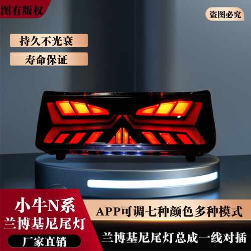 小牛25新款款直上尾灯N系APP双可调N play/NT/NLT电动摩总成直上