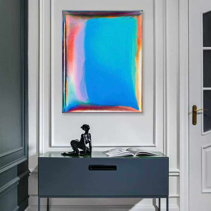 3D画心艺术抽象手绘油画现代感彩色立体玄关客厅背景墙装饰挂画