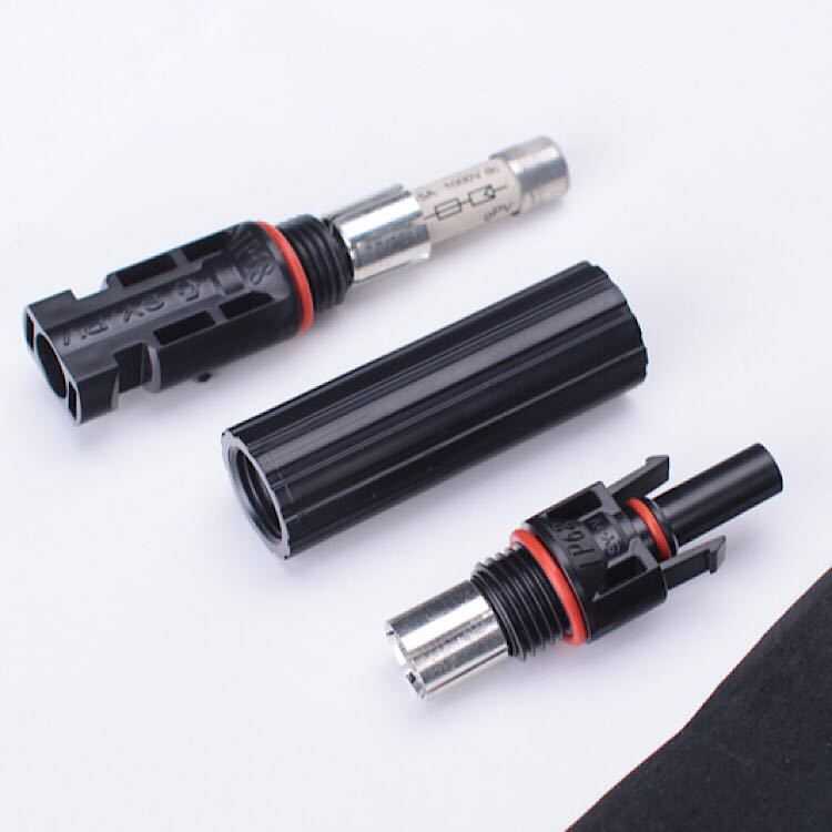 mc4太阳能光伏带保险丝开关连接器防水插头电站输出保护开关接头