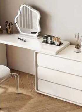 SPGS08#实木烤漆梳妆台斗柜一体卧室书桌现代简约化妆台收纳柜网