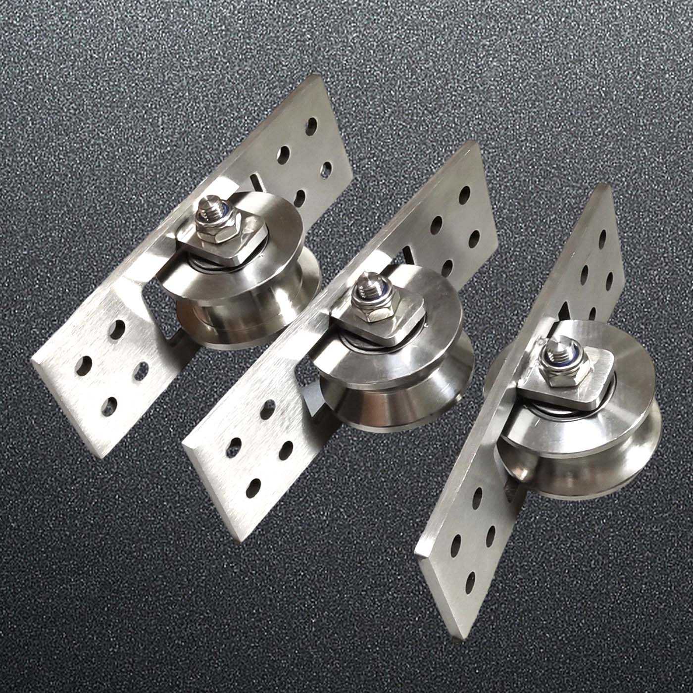 隐藏式隐形轴承轨道轮不锈钢重型单双轮平移门滑轮别墅庭院门下轮