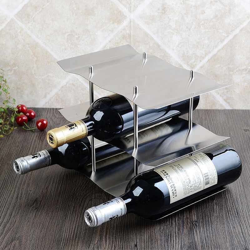 创意酒架不锈钢酒架红酒架葡萄酒红酒架北欧样板间家饰品酒柜摆件