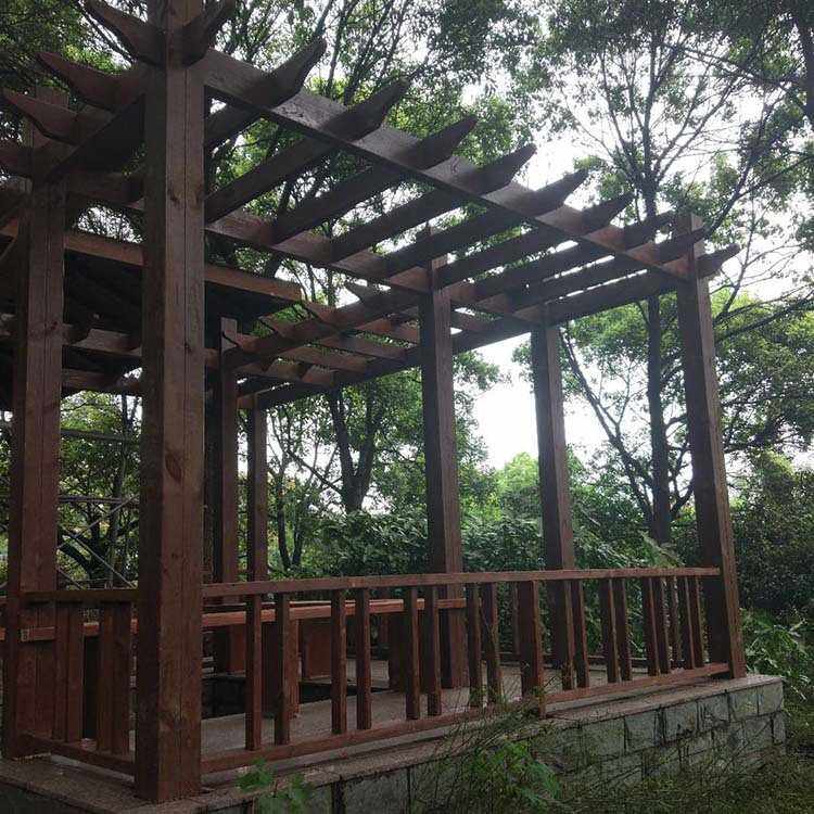 紫藤长廊樟子松廊架葡萄架花架无锡南通苏州芬兰木厂家公园廊架