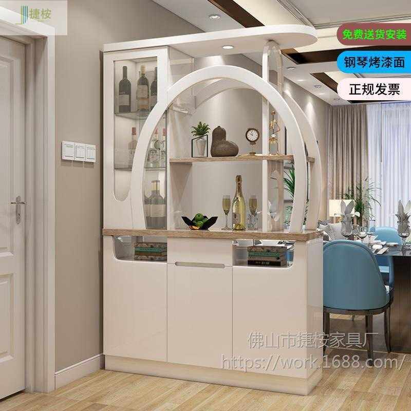 门厅玄关柜隔断客厅遮挡双面屏风鞋柜一体入户门简约间厅柜装饰柜