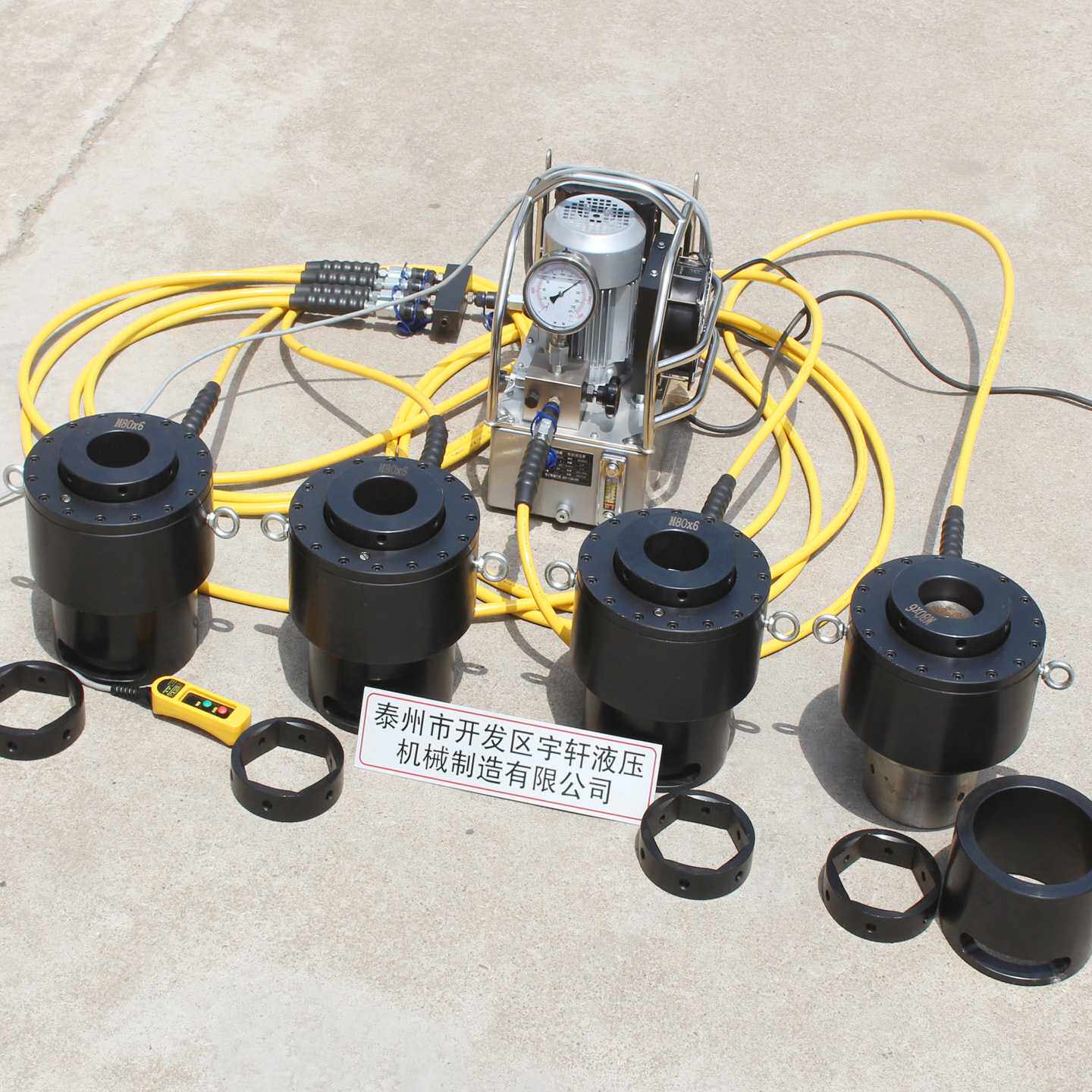 单级液压螺栓拉伸器手动电动同步自动复位螺母拆卸预紧器M20-M150
