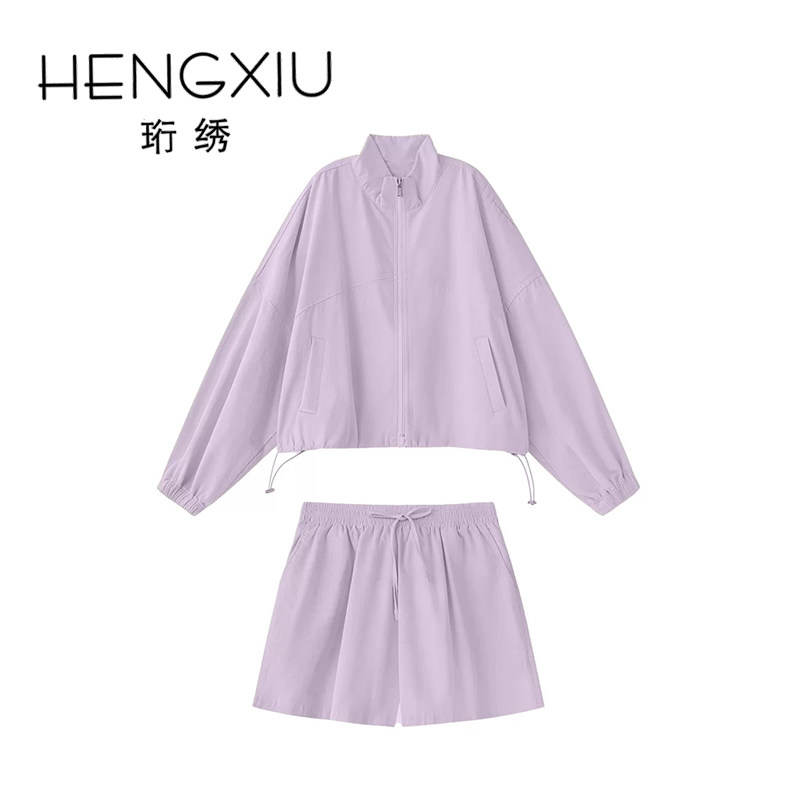 【蜜蜂欢乐社】珩绣韩系防晒外套套装短裤休闲两件套Y-M911
