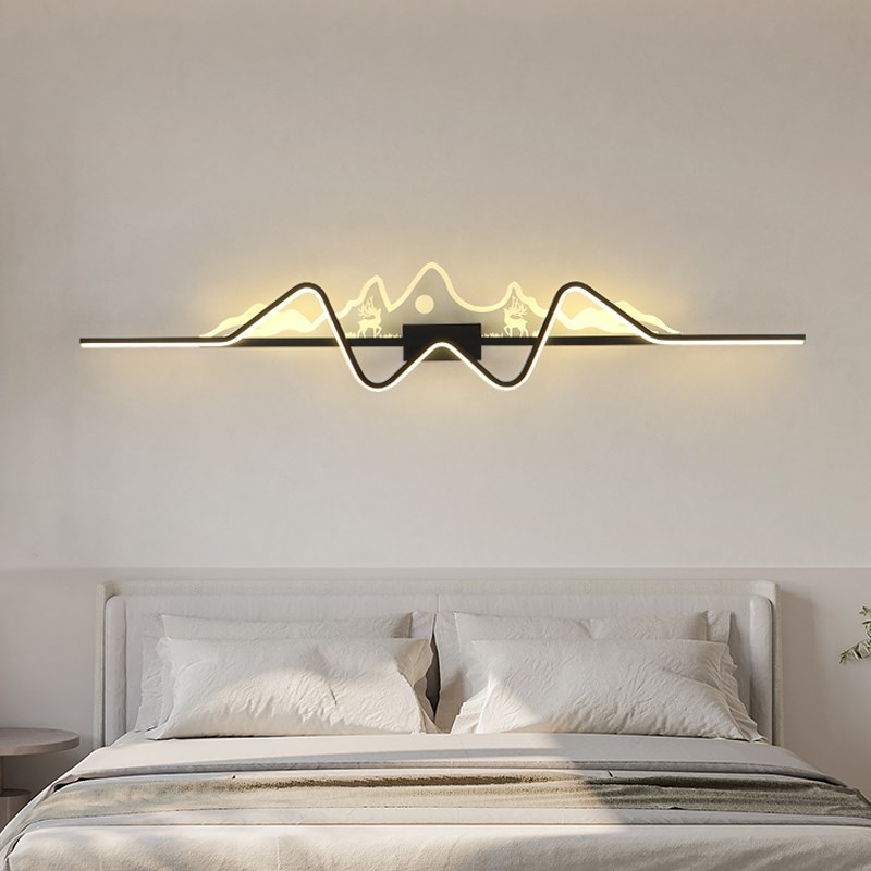 新款长条创意壁灯客厅p电视沙发背景墙极简约现代楼梯卧室床头壁