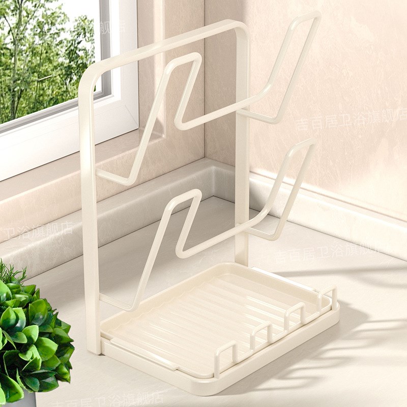 厂家供应奶油风k菜板放置架厨房锅盖架多层台面免打孔家用置物架