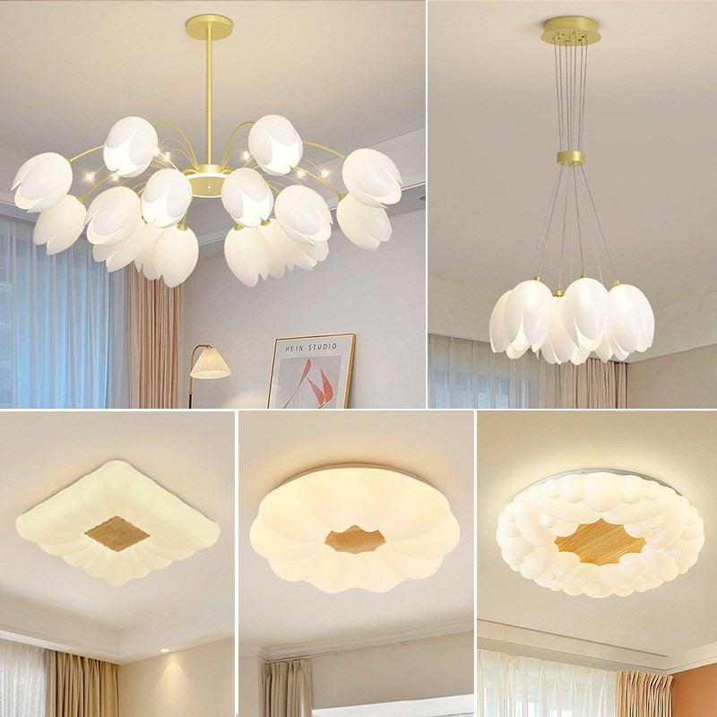 客厅灯现代简约大气2024v年新款花瓣吸顶卧室餐厅灯具全屋套餐组