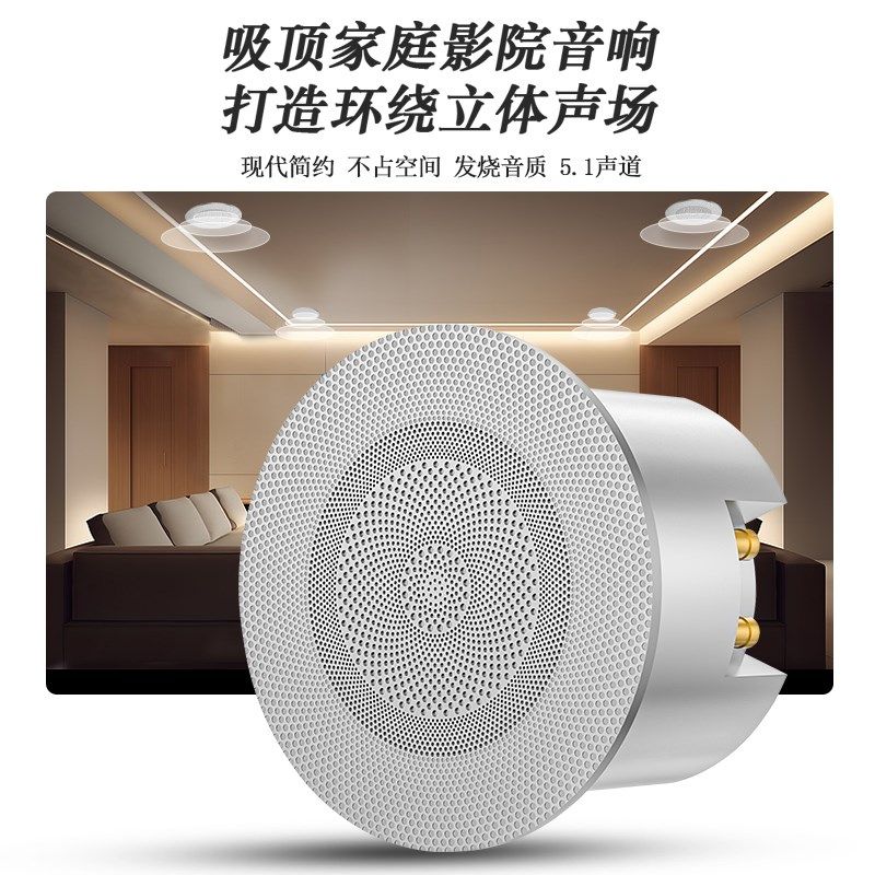 高端5.1家庭影院吸顶音响套装嵌入式吊顶喇叭环绕立体声家用K歌箱