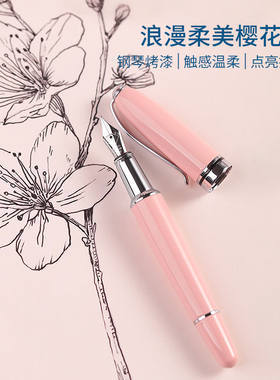 ipluso意索安迪系列樱花粉色仙女钢笔墨水礼盒装定制高颜值礼物七