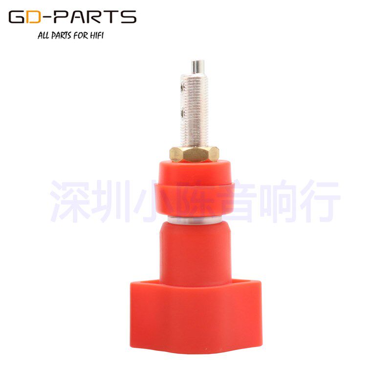 EIZZ 音箱喇叭接线柱端子 碲铜镀无磁性金银胆机功放音响香蕉插座