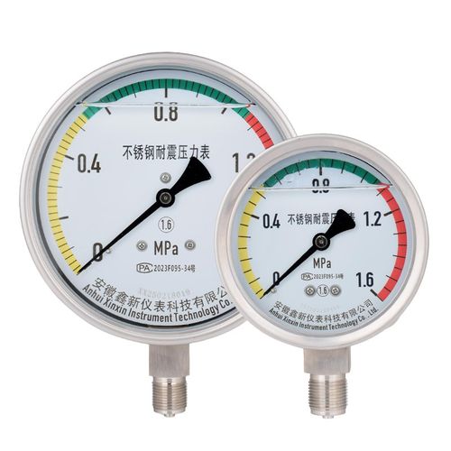 不锈钢耐震压力表YN100BF YTF100H304高温真空油气水液压力表氨用