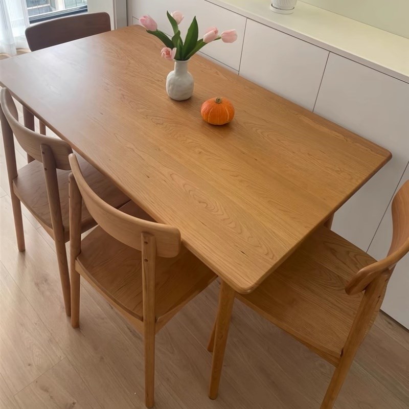 北美樱桃木桌面板实木板定制原木台面餐桌面板书桌电脑桌升降桌板