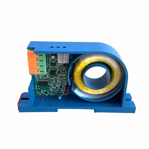 穿孔式交流电流变送器霍尔直流0-5A隔离转电压4-20mA 电流变送器